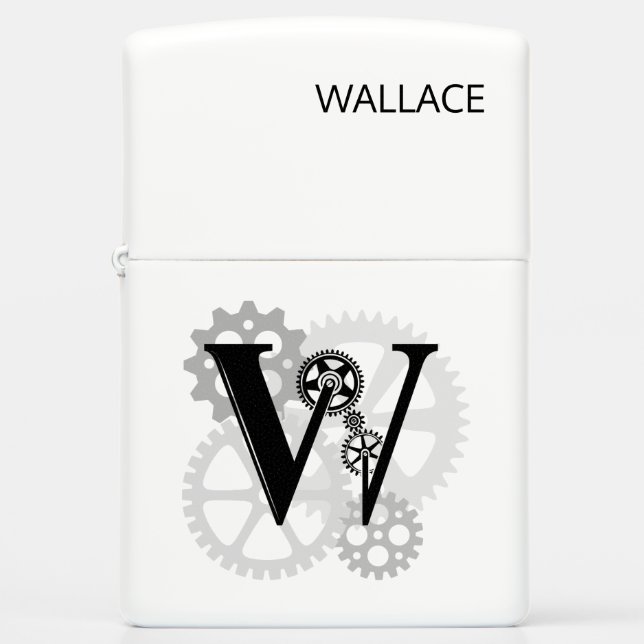  mechanisch monogram. INITIAAL W (Voorkant)