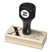  mechanisch monogram. Initiaal "X" Rubberstempel (Stempel)