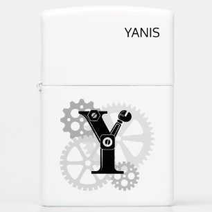 mechanisch monogram. Initiaal "Y"