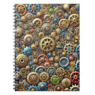 mechanisch versnellingspatroon notitieboek
