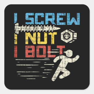 Mechanisch Vierkante Sticker