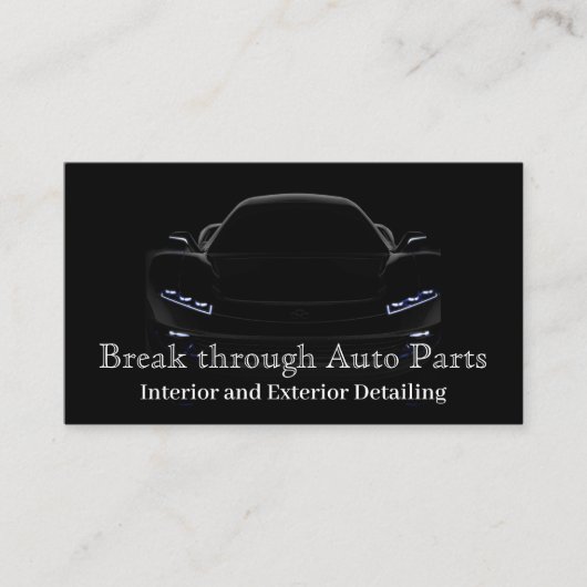 Mechanisch Visitekaartje Zwart-wit Modern (Voorkant)