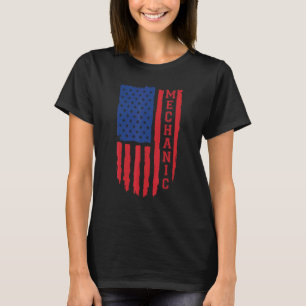 Mechanische Amerikaanse vlag T-shirt