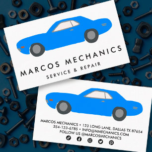 MECHANISCHE Auto Klassieke Auto Reparatie CUSTOM Visitekaartje