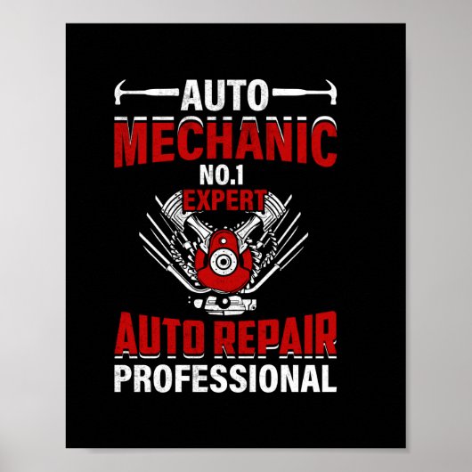 Mechanische auto nr. 1-expert poster (Voorkant)