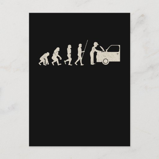Mechanische auto-tuner Evolution Funny Mechanics Briefkaart (Voorkant)