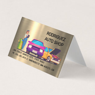 Mechanische Autoreparatie Werkplaats Visitekaartjes