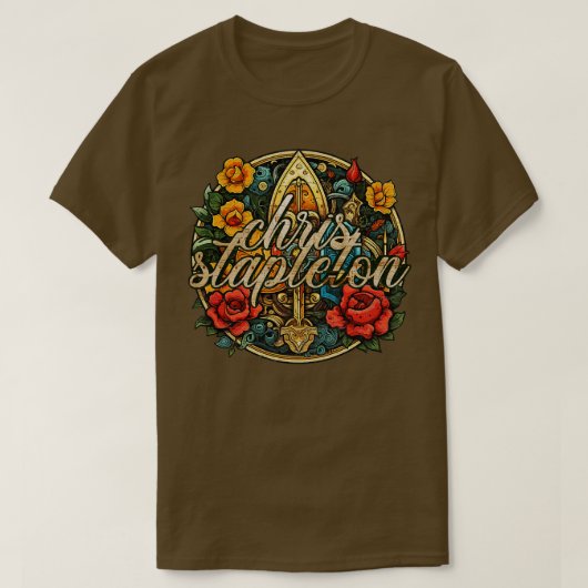 Mechanische Bloemen Chris Stapleton TShirt (Design voorkant)
