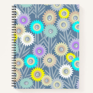 Mechanische bloemen notitieboek