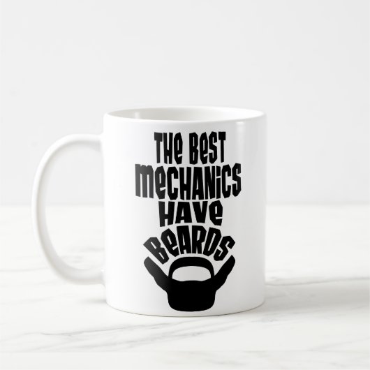 Mechanische boyvriend Husband Beard Gift Coffee Mo Koffiemok (Links)