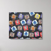 Mechanische Cartoon van robot Canvas Afdruk (Voorkant)