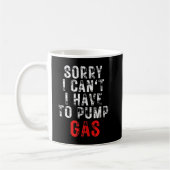 Mechanische chauffeur, sorry dat ik gas moet pompe koffiemok (Links)