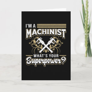 Mechanische CNC Machinist Machine Superpower Gift Kaart