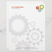 Mechanische coogs letterhead persoonlijk briefhoofd (Voorkant / Achterkant)