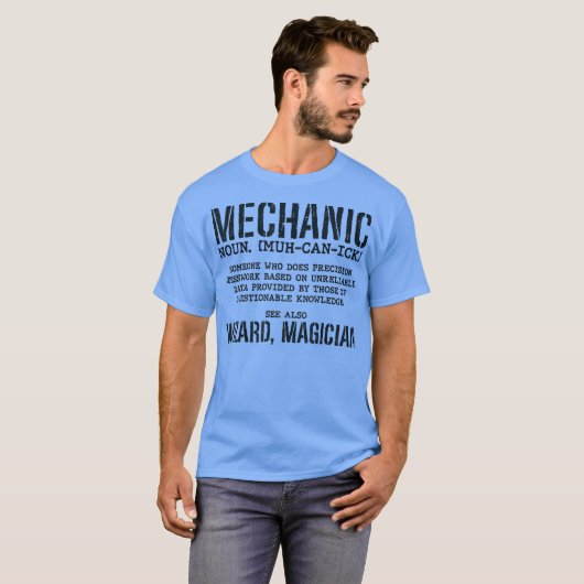 Mechanische definitie Funny Noun Betekenis T-shirt (Voorkant volledig)