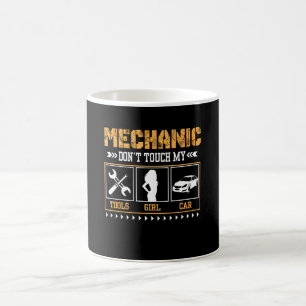 Mechanische Dont raakt mijn gereedschap Meisje Koffiemok