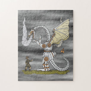 Mechanische draak legpuzzel