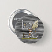 Mechanische draak ronde button 5,7 cm (Voorkant /achterkant)