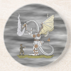 Mechanische draak zandsteen onderzetter