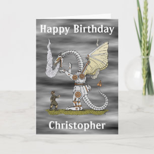 Mechanische Dragon Birthday-kaart Kaart