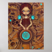 Mechanische engel I steampunk fairy Art Print (Voorkant)