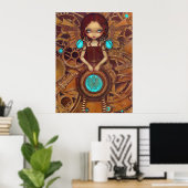 Mechanische engel I steampunk fairy Art Print (Thuiskantoor)