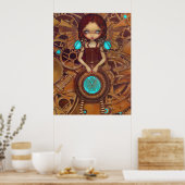 Mechanische engel I steampunk fairy Art Print (Keuken)