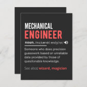 Mechanische ENGINEER Bedankkaart (Voorkant / Achterkant)