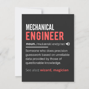 Mechanische ENGINEER Bedankkaart