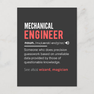 Mechanische ENGINEER Briefkaart