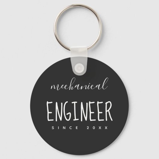 Mechanische Engineer Eenvoudige aangepaste Button Sleutelhanger (Voorkant)