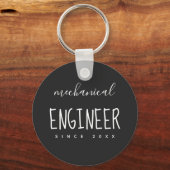 Mechanische Engineer Eenvoudige aangepaste Button  Sleutelhanger (Voorkant)