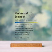 Mechanische engineer Funny Definition Acryl Bord (Neutraal)