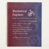 Mechanische engineer Funny Definition Planner (Voorkant)
