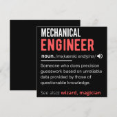 Mechanische ENGINEER Save The Date (Voorkant / Achterkant)