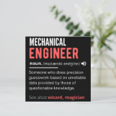 Mechanische ENGINEER Save The Date (Staand voorkant)