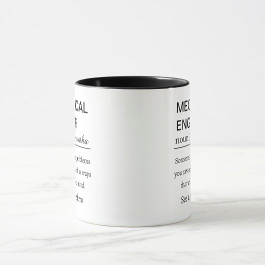Mechanische engineeringdefinitie mok (Midden)