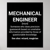 Mechanische engineeringdefinitie poster (Voorkant)