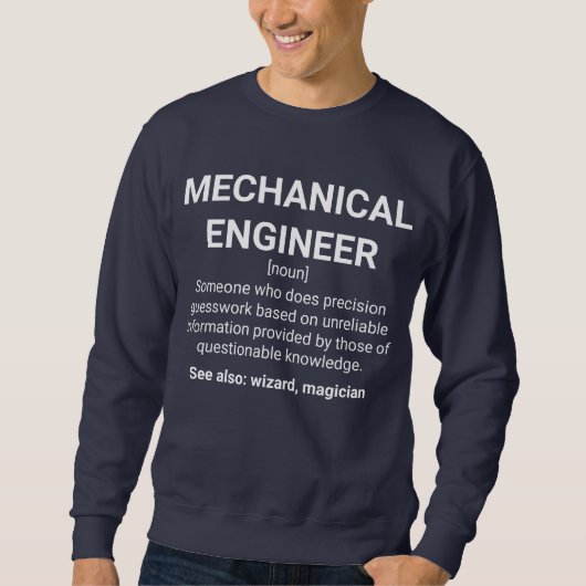 Mechanische engineeringdefinitie trui (Voorkant)