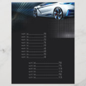 Mechanische Fast Car Service-prijslijst voor auto' Flyer (Voorkant)