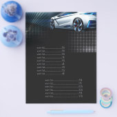 Mechanische Fast Car Service-prijslijst voor auto' Flyer (Enkel)