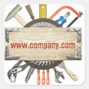 Mechanische gereedschappen Handyman Carpentry-cons Vierkante Sticker