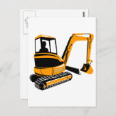 mechanische graafmachine briefkaart (Voorkant / Achterkant)