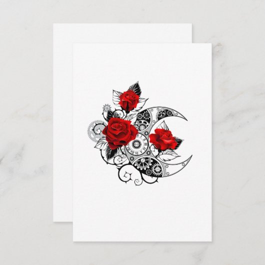 Mechanische haling met rode rozen aankondiging (Voorkant / Achterkant)