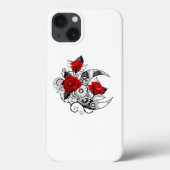Mechanische haling met rode rozen Case-Mate iPhone case (Achterkant)