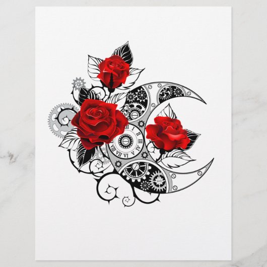 Mechanische haling met rode rozen flyer (Voorkant)