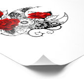 Mechanische haling met rode rozen foto afdruk (Hoek)