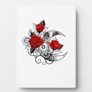 Mechanische haling met rode rozen fotoplaat