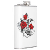 Mechanische haling met rode rozen heupfles (Rechts)