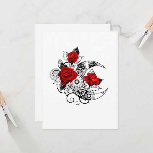 Mechanische haling met rode rozen kaart (Voorkant / Achterkant in situ)